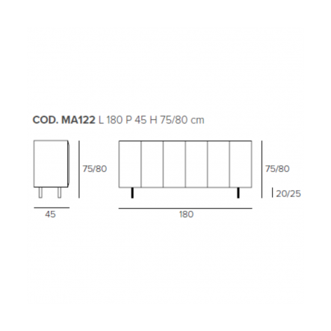 Madia Demetra 180 mobiletto soggiorno ingresso in laminato effetto legno noce Target Point MA122